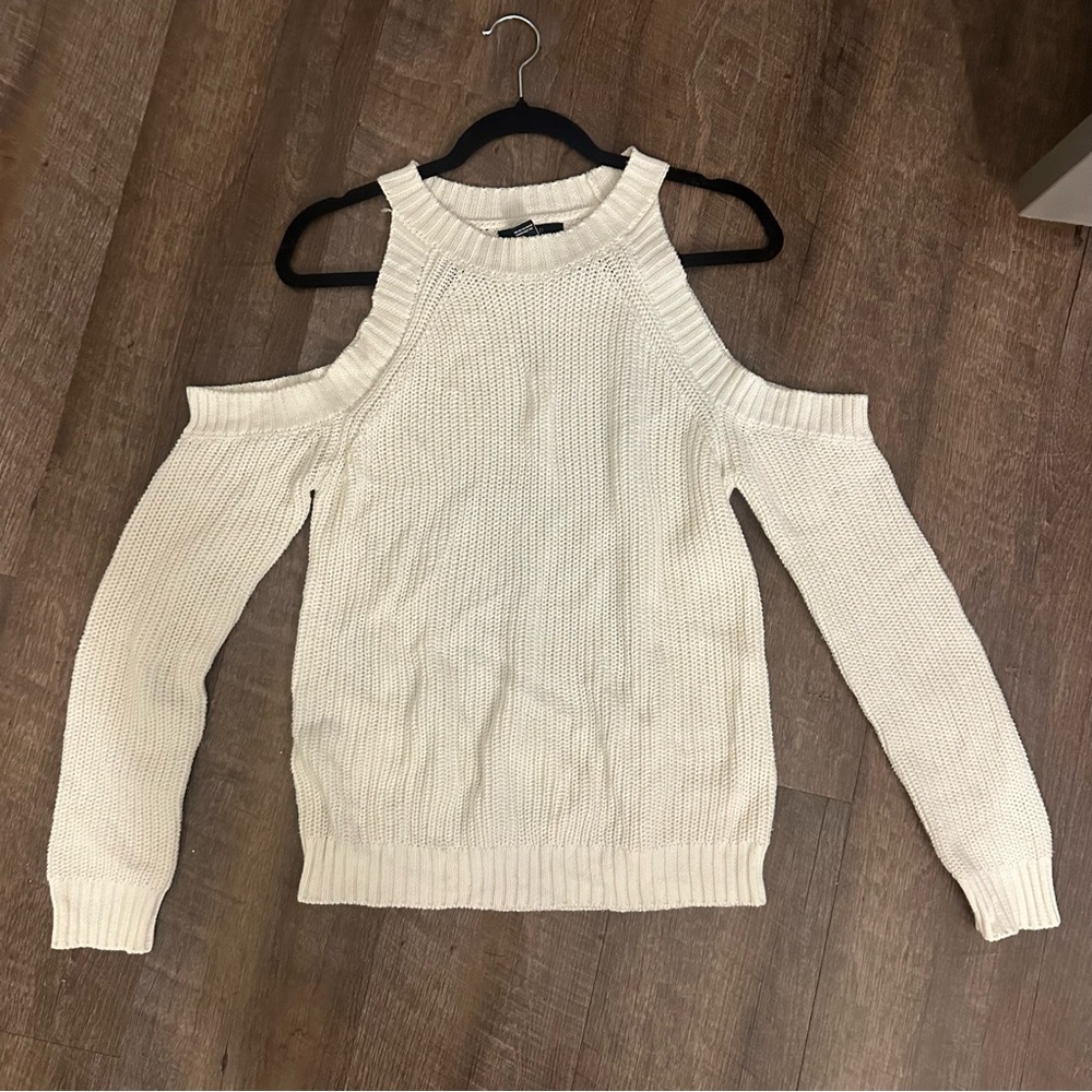 Forever 21 Off-Shoulder Cream Sweater